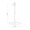 LAMPAMI - brązowa lampa wisząca metalowa ASTRA NEW BROWN szkic