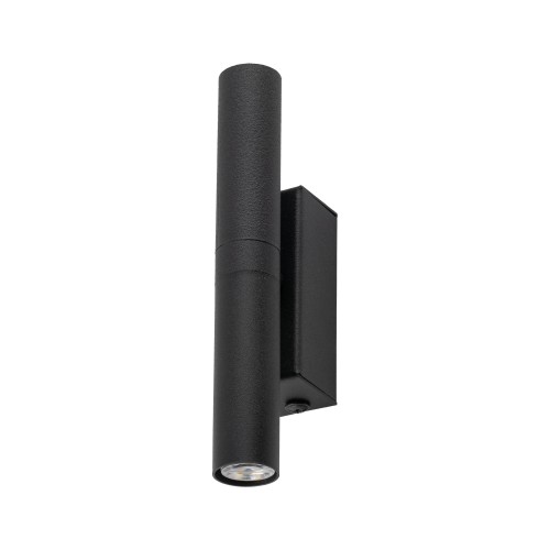 LAMPAMI - lampa kinkiet rurka czarna, pionowy kinkiet ścienny, kinkiet czarny, kinkiet dwustronny, kinkiet tuba czarna, kinkiet ścienny do salonu, nowoczesny kinkiet na klatkę schodową LAGOS BLACK