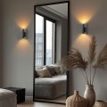 LAMPAMI - lampa kinkiet rurka czarna, pionowy kinkiet ścienny, kinkiet czarny, kinkiet dwustronny, kinkiet tuba czarna, kinkiet ścienny do salonu, nowoczesny kinkiet na klatkę schodową LAGOS BLACK