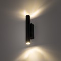 LAMPAMI - lampa kinkiet rurka czarna, pionowy kinkiet ścienny, kinkiet czarny, kinkiet dwustronny, kinkiet tuba czarna, kinkiet ścienny do salonu, nowoczesny kinkiet na klatkę schodową LAGOS BLACK