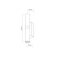 LAMPAMI - lampa kinkiet rurka czarna  LAGOS BLACK szkic