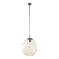 LAMPAMI - lampa wisząca pojedyncza kula szklana, lampa lawa, lampa wisząca szklana, lampa do jadalni nad stół, lampa do sypialni wisząca, lampa do salonu, lampa do kuchni, lampa bursztynowa LAVA L BROWN