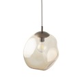 LAMPAMI - lampa wisząca pojedyncza kula szklana, lampa lawa, lampa wisząca szklana, lampa do jadalni nad stół, lampa do sypialni wisząca, lampa do salonu, lampa do kuchni, lampa bursztynowa LAVA L BROWN