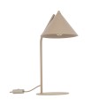 LAMPAMI - lampka nocna stojąca do sypialni, beżowa lampa stojąca metalowa, lampa do salonu na komodę, mała lampka nocna do sypialni, beżowa lampka nocna, lampa do pokoju stojąca CONO SABIA