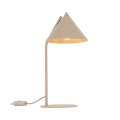 LAMPAMI - lampka nocna stojąca do sypialni, beżowa lampa stojąca metalowa, lampa do salonu na komodę, mała lampka nocna do sypialni, beżowa lampka nocna, lampa do pokoju stojąca CONO SABIA