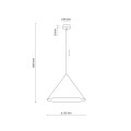 LAMPAMI - lampa wisząca nad stół do jadalni  loftowa CONO L NEW BROWN szkic
