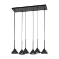 LAMPAMI - czarna lampa wisząca nad stół, lampa nad wyspę, oświetlenie nad stół w salonie, lampa wisząca do jadalni, żyrandol wiszący nowoczesny, lampa wisząca metalowa CONO MINI BLACK