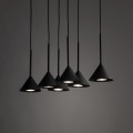 LAMPAMI - czarna lampa wisząca nad stół, lampa nad wyspę, oświetlenie nad stół w salonie, lampa wisząca do jadalni, żyrandol wiszący nowoczesny, lampa wisząca metalowa CONO MINI BLACK