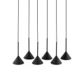 LAMPAMI - czarna lampa wisząca nad stół, lampa nad wyspę, oświetlenie nad stół w salonie, lampa wisząca do jadalni, żyrandol wiszący nowoczesny, lampa wisząca metalowa CONO MINI BLACK