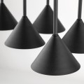 LAMPAMI - czarna lampa wisząca nad stół, lampa nad wyspę, oświetlenie nad stół w salonie, lampa wisząca do jadalni, żyrandol wiszący nowoczesny, lampa wisząca metalowa CONO MINI BLACK
