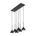 LAMPAMI - czarna lampa wisząca nad stół, lampa nad wyspę, oświetlenie nad stół w salonie, lampa wisząca do jadalni, żyrandol wiszący nowoczesny, lampa wisząca metalowa CONO MINI BLACK