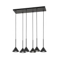 LAMPAMI - czarna lampa wisząca nad stół, lampa nad wyspę, oświetlenie nad stół w salonie, lampa wisząca do jadalni, żyrandol wiszący nowoczesny, lampa wisząca metalowa CONO MINI BLACK