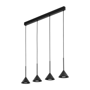  Czarna lampa wisząca nad stół, nad wyspę, nad barek 4xGU10 CONO MINI BLACK 