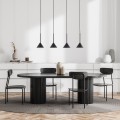 LAMPAMI - czarna lampa wisząca nad stół, lampa nad wyspę, lampa nad barek, lampa wisząca podłużna listwa, oświetlenie nad stół  CONO MINI BLACK