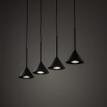 LAMPAMI - czarna lampa wisząca nad stół, lampa nad wyspę, lampa nad barek, lampa wisząca podłużna listwa, oświetlenie nad stół  CONO MINI BLACK
