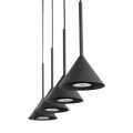 LAMPAMI - czarna lampa wisząca nad stół, lampa nad wyspę, lampa nad barek, lampa wisząca podłużna listwa, oświetlenie nad stół  CONO MINI BLACK