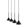 LAMPAMI - czarna lampa wisząca nad stół, lampa nad wyspę, lampa nad barek, lampa wisząca podłużna listwa, oświetlenie nad stół  CONO MINI BLACK