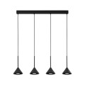 LAMPAMI - czarna lampa wisząca nad stół, lampa nad wyspę, lampa nad barek, lampa wisząca podłużna listwa, oświetlenie nad stół  CONO MINI BLACK
