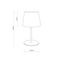 LAMPAMI - lampka nocna stojąca do sypialni MAJA WHITE szkic