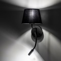 LAMPAMI - kinkiet ścienny do sypialni z włącznikiem i lampką do czytania, kinkiet z włącznikiem, kinkiet czarny, kinkiet do sypialni, lampka nad łóżko, kinkiet do czytania MAJA BLACK