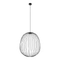 LAMPAMI - czarna lampa wisząca metalowa, lampa wisząca pojedyncza, lampa wisząca loftowa, lampa z drutu, czarna lampa do salonu, lampa na antresolę SPHERA L BLACK