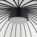 LAMPAMI - czarna lampa wisząca metalowa, lampa wisząca pojedyncza, lampa wisząca loftowa, lampa z drutu, czarna lampa do salonu, lampa na antresolę SPHERA L BLACK
