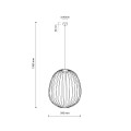 LAMPAMI - czarna lampa wisząca metalowa  SPHERA L BLACK szkic