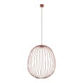 LAMPAMI - długa lampa wisząca metalowa, lampa sufitowa wisząca, lampa do salonu, lampa do sypialni, lampa nad wyspę, lampa na antresolę - nowoczesna lampa z drutu SPHERA L BRICK
