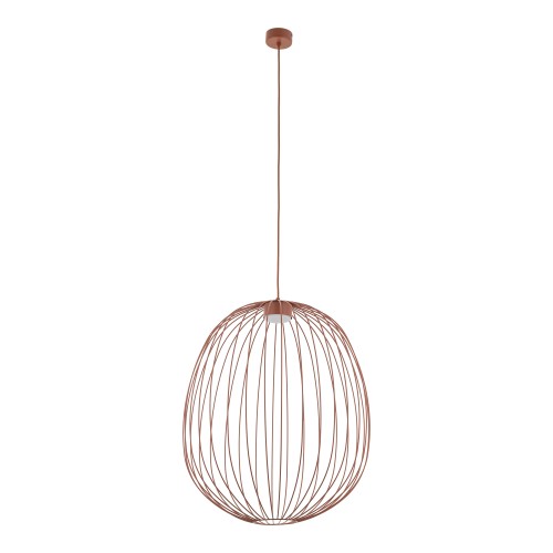 LAMPAMI - długa lampa wisząca metalowa, lampa sufitowa wisząca, lampa do salonu, lampa do sypialni, lampa nad wyspę, lampa na antresolę - nowoczesna lampa z drutu SPHERA L BRICK