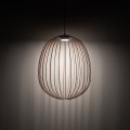 LAMPAMI - długa lampa wisząca metalowa, lampa sufitowa wisząca, lampa do salonu, lampa do sypialni, lampa nad wyspę, lampa na antresolę - nowoczesna lampa z drutu SPHERA L BRICK