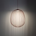 LAMPAMI - długa lampa wisząca metalowa, lampa sufitowa wisząca, lampa do salonu, lampa do sypialni, lampa nad wyspę, lampa na antresolę - nowoczesna lampa z drutu SPHERA L BRICK
