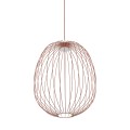 LAMPAMI - długa lampa wisząca metalowa, lampa sufitowa wisząca, lampa do salonu, lampa do sypialni, lampa nad wyspę, lampa na antresolę - nowoczesna lampa z drutu SPHERA L BRICK