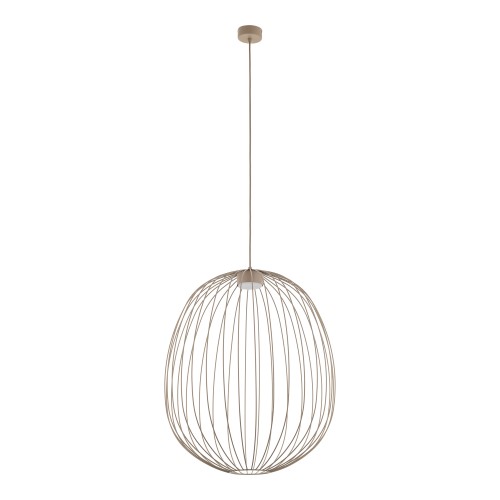 LAMPAMI - beżowa lampa wisząca, lampa do kuchni nad wyspę, lampa wisząca nad stół w jadalni, lampa z drutu, długa lampa wisząca, lampa do sypialni, lampa młodzieżowa SPHERA L SABIA