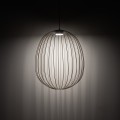 LAMPAMI - beżowa lampa wisząca, lampa do kuchni nad wyspę, lampa wisząca nad stół w jadalni, lampa z drutu, długa lampa wisząca, lampa do sypialni, lampa młodzieżowa SPHERA L SABIA