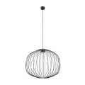LAMPAMI - lampa wisząca czarna nowoczesna, lampa okrągła wisząca, metalowa lampa wisząca, lampa do sypialni, lampa do salonu, lampa do jadalni, lampa nad wyspę loft SPHERA M BLACK