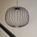 LAMPAMI - lampa wisząca czarna nowoczesna, lampa okrągła wisząca, metalowa lampa wisząca, lampa do sypialni, lampa do salonu, lampa do jadalni, lampa nad wyspę loft SPHERA M BLACK