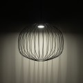 LAMPAMI - lampa wisząca czarna nowoczesna, lampa okrągła wisząca, metalowa lampa wisząca, lampa do sypialni, lampa do salonu, lampa do jadalni, lampa nad wyspę loft SPHERA M BLACK