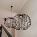 LAMPAMI - lampa wisząca czarna nowoczesna, lampa okrągła wisząca, metalowa lampa wisząca, lampa do sypialni, lampa do salonu, lampa do jadalni, lampa nad wyspę loft SPHERA M BLACK