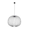 LAMPAMI - lampa wisząca czarna nowoczesna, lampa okrągła wisząca, metalowa lampa wisząca, lampa do sypialni, lampa do salonu, lampa do jadalni, lampa nad wyspę loft SPHERA M BLACK