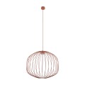LAMPAMI - lampa wisząca metalowa, nowoczesna lampa do salonu, lampa do sypialni, lampa na korytarz, lampa nad schody, metalowa lampa, lampa wisząca pojedyncza długa SPHERA M BRICK