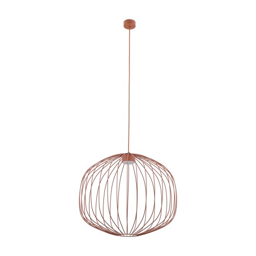 LAMPAMI - lampa wisząca metalowa, nowoczesna lampa do salonu, lampa do sypialni, lampa na korytarz, lampa nad schody, metalowa lampa, lampa wisząca pojedyncza długa SPHERA M BRICK