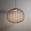 LAMPAMI - lampa wisząca metalowa, nowoczesna lampa do salonu, lampa do sypialni, lampa na korytarz, lampa nad schody, metalowa lampa, lampa wisząca pojedyncza długa SPHERA M BRICK