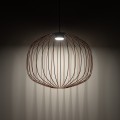 LAMPAMI - lampa wisząca metalowa, nowoczesna lampa do salonu, lampa do sypialni, lampa na korytarz, lampa nad schody, metalowa lampa, lampa wisząca pojedyncza długa SPHERA M BRICK