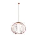 LAMPAMI - lampa wisząca metalowa, nowoczesna lampa do salonu, lampa do sypialni, lampa na korytarz, lampa nad schody, metalowa lampa, lampa wisząca pojedyncza długa SPHERA M BRICK