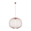 LAMPAMI - lampa wisząca metalowa, nowoczesna lampa do salonu, lampa do sypialni, lampa na korytarz, lampa nad schody, metalowa lampa, lampa wisząca pojedyncza długa SPHERA M BRICK