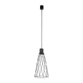 LAMPAMI - lampa wisząca czarna nowoczesna, lampa wisząca pojedyncza, lampa wisząca nad stół do jadalni, lampa nad wyspę loft, minimalistyczna lampa sufitowa wisząca MODESTO BLACK