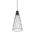 LAMPAMI - lampa wisząca czarna nowoczesna, lampa wisząca pojedyncza, lampa wisząca nad stół do jadalni, lampa nad wyspę loft, minimalistyczna lampa sufitowa wisząca MODESTO BLACK