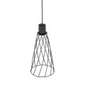 LAMPAMI - lampa wisząca czarna nowoczesna, lampa wisząca pojedyncza, lampa wisząca nad stół do jadalni, lampa nad wyspę loft, minimalistyczna lampa sufitowa wisząca MODESTO BLACK