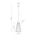 LAMPAMI - minimalistyczna lampa sufitowa wisząca MODESTO BLACK szkic