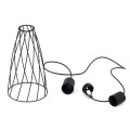 LAMPAMI - lampa wisząca czarna nowoczesna, lampa wisząca pojedyncza, lampa wisząca nad stół do jadalni, lampa nad wyspę loft, minimalistyczna lampa sufitowa wisząca MODESTO BLACK